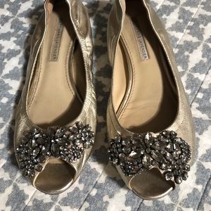 Vera Wang Lavender jeweled Wedding Flats